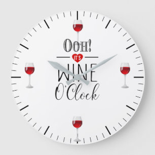 C'est Wine o'clock bar horloge