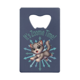 C'est Zoomie Time Cute Grey & White Cat
