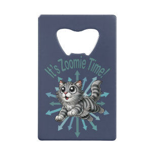 C'est Zoomie Time Grey Tabby Cat