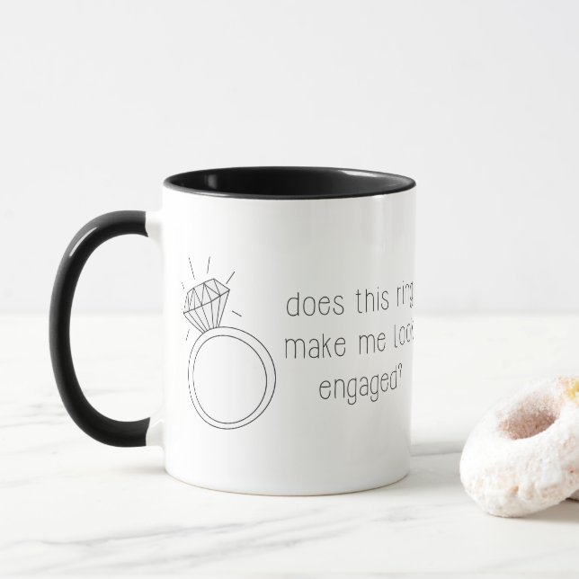 Cet anneau m'incite-t-il à sembler engagé ? tasse (Avec donut)