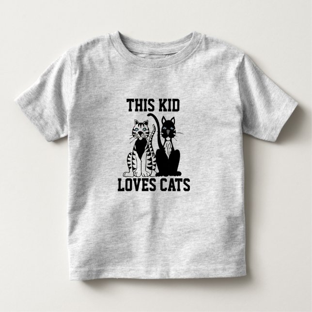 CET ENFANT AIME LES CHATS CHAT TODDLER T-SHIRTS (Devant)