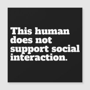 Cet être humain ne soutient pas l'interaction soci