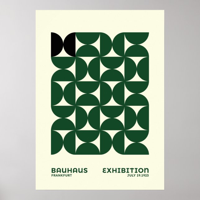 Cette affiche à motif géométrique inspirée du Bauh (Devant)