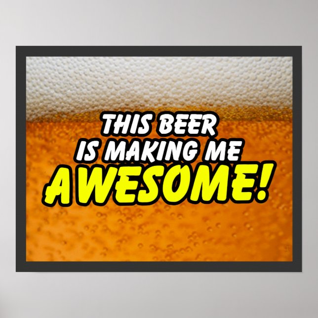 Cette affiche de bière 18,95 $ (Devant)