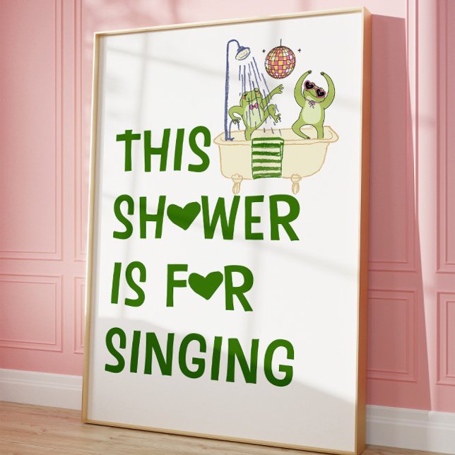 Cette Affiche de Salle de Bain est pour Chanter Dr (Créateur téléchargé)