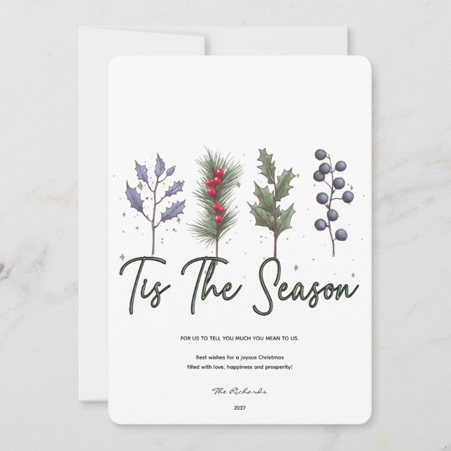 Cette carte de Noël de saison (Devant)