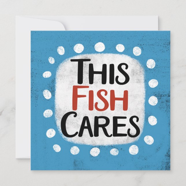 Cette carte de voeux Fish Cares (Devant)