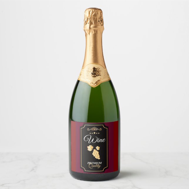 Cette étiquette de vin premium (Devant)