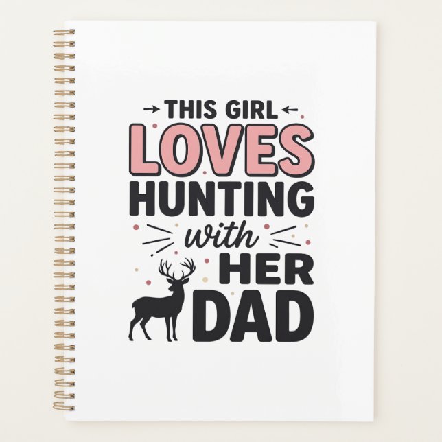 Cette Fille Aime La Chasse Avec Son Papa Design Vi (Devant)