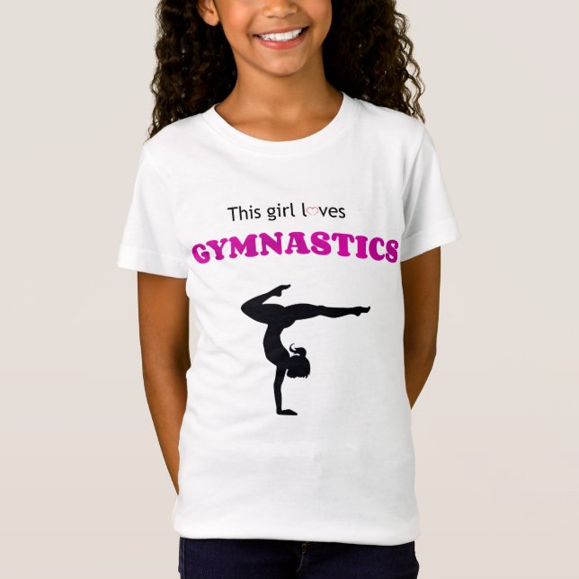 Cette Fille Aime La T-shirt Gymnastique (Devant)