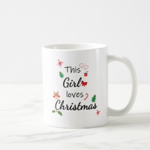 Cette fille aime Noël, mignonne tasse de Noël