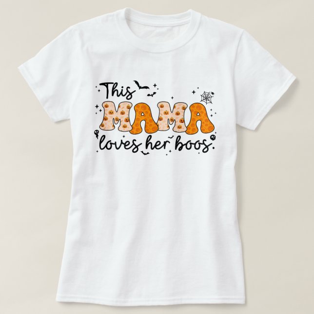 Cette Maman Aime Ses Boos | T-shirt maman Hallowee (Design devant)
