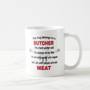   Cette Mug Appartient À Un Boucher. Cadeau Bouch