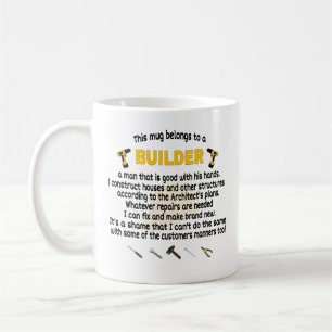   Cette Mug Appartient À Un Constructeur. Cadeau 