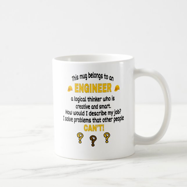   Cette Mug Appartient À Un Ingénieur. Cadeau de l (Droite)