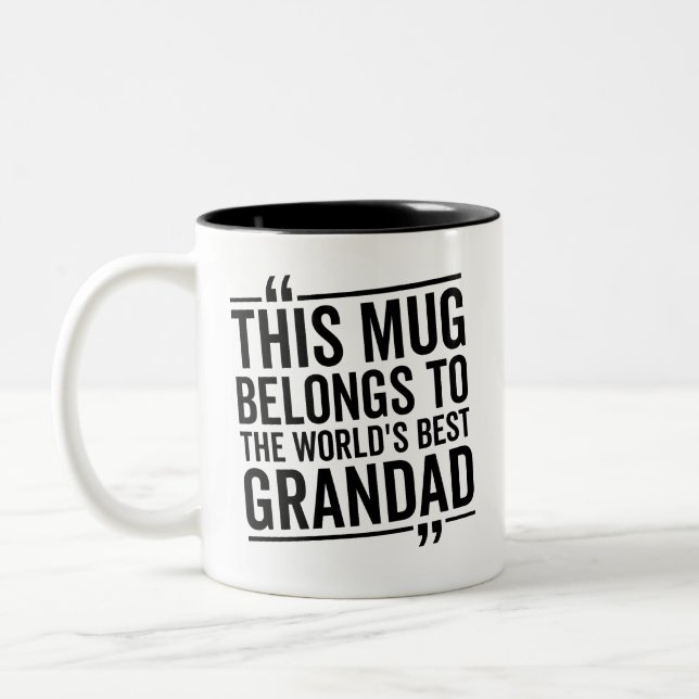 Cette Mug Appartient Au Meilleur Cadeau De Grand-P (Gauche)