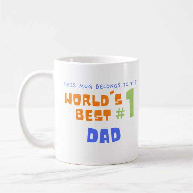 Cette Mug Appartient Au Meilleur Père Du Monde (Gauche)