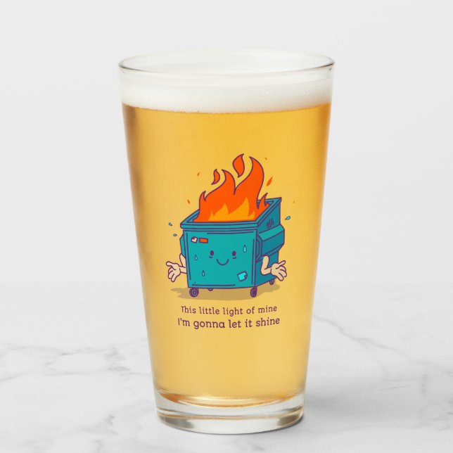 Cette Petite Lumière : Verre à Pint Feu de Poubell (Devant (rempli))