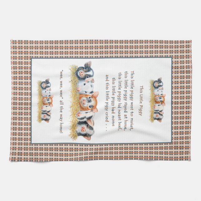 Cette Petite Serviette De Thé Piggy, Serviette De  (Horizontal)
