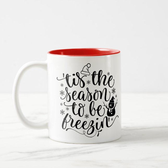 Cette Saison D'Être Geler La Mug De Vacances (Gauche)