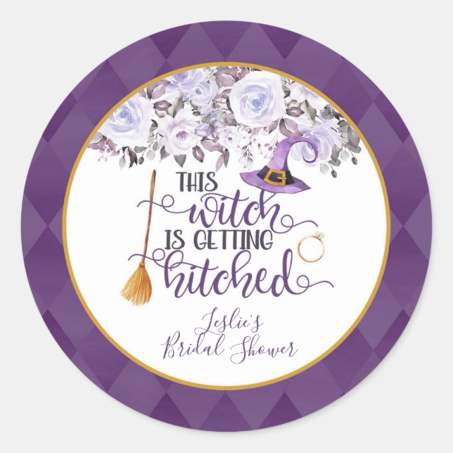 Cette sorcière devient Hitched Round Sticker perso (Devant)