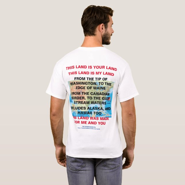 Cette terre est votre terre, les hommes T-shirts (Dos entier)