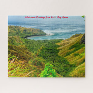 Cetti Bay Guam.Salutations de Noël Jigsaw Puzzle
