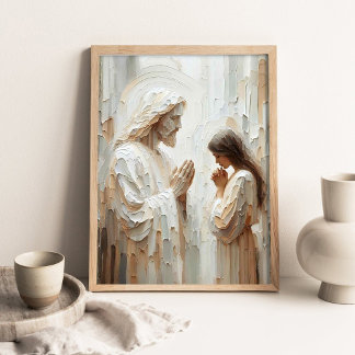Ceux qui voient, Art mural chrétien, Jésus en priè