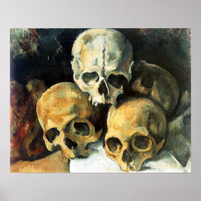 Cezanne Pyramid of Skulls Poster (Devant)