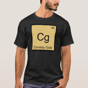 CG. - T-shirt de symbole d'élément de chimie d'or
