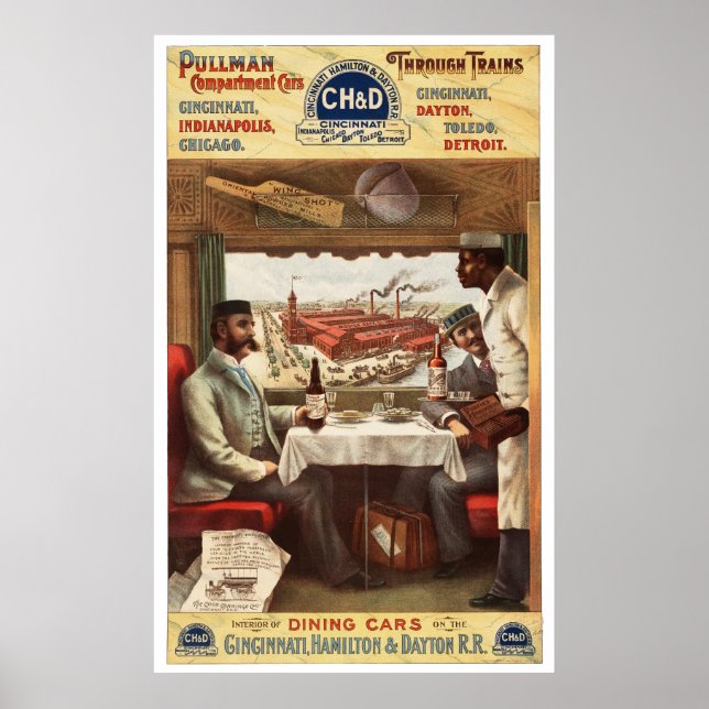 CH&D Pullman voiture à manger 1894 Poster (Devant)