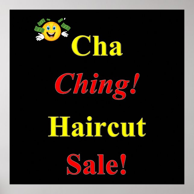 Cha Ching Haircut Vente Poster Matte (Devant)