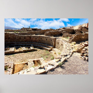 Chaco Canyon Pueblo Bonito, Nouveau-Mexique Poster