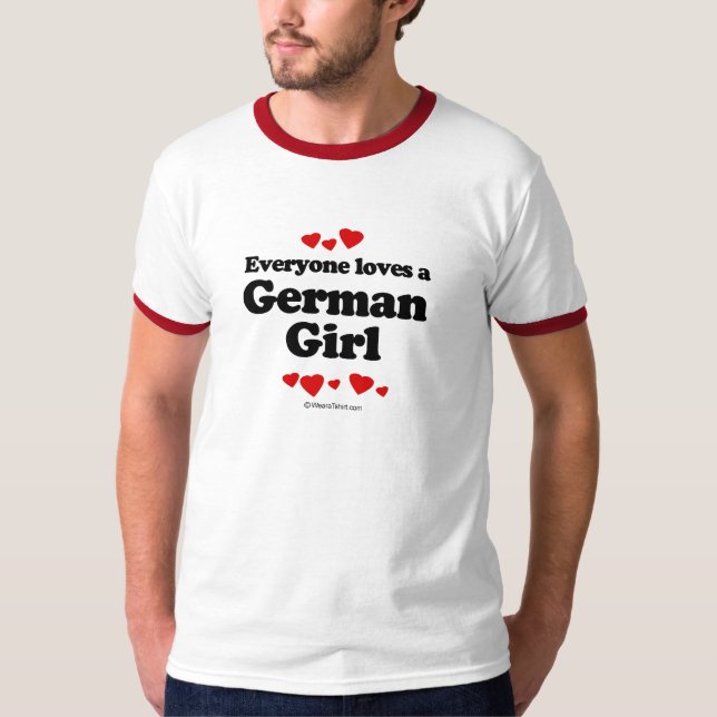 Chacun aime un T-shirt allemand de fille (Devant)
