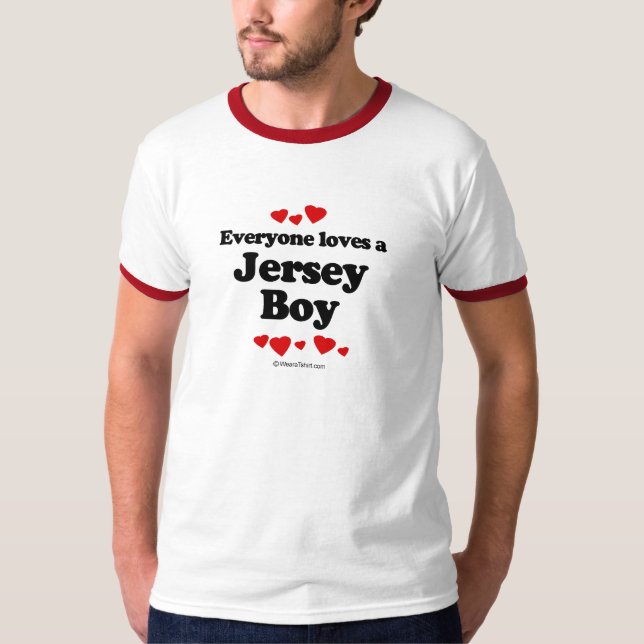 Chacun aime un T-shirt de garçon du Jersey (Devant)