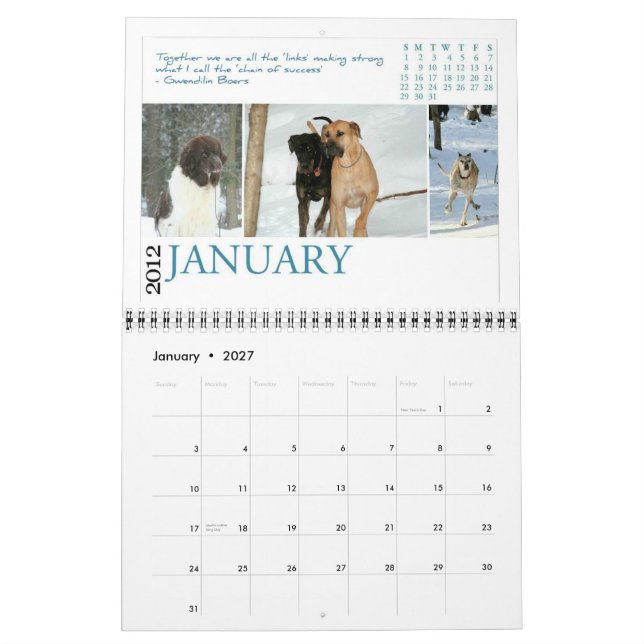 Chaîne de BHRR 2012 de calendrier de succès (Jan 2027)