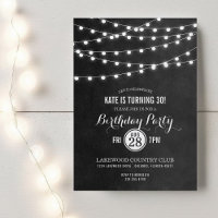 Chaîne de charbon Lumières Anniversaire Invitation