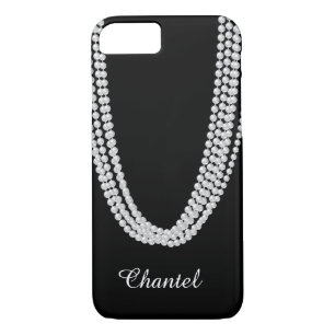 Chaîne de Coque Pearls iPhone 7 en blanc