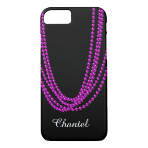 Chaîne de Coque Pearls iPhone 7 en violet