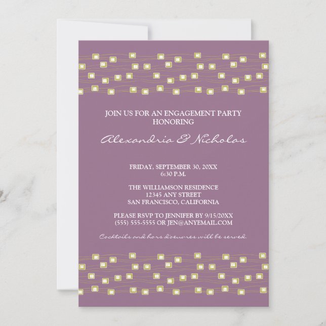 Chaîne de Invitations de la partie d'engagement de (Devant)