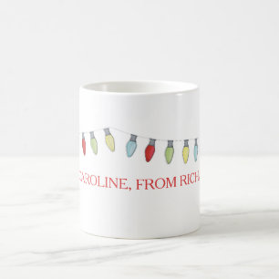 Chaîne de la Mug éditable des lumières de Noël