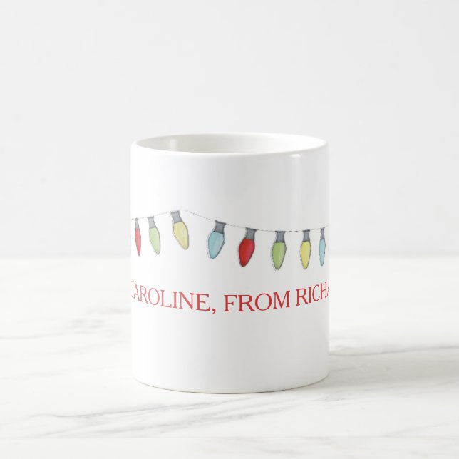 Chaîne de la Mug éditable des lumières de Noël (Centre)