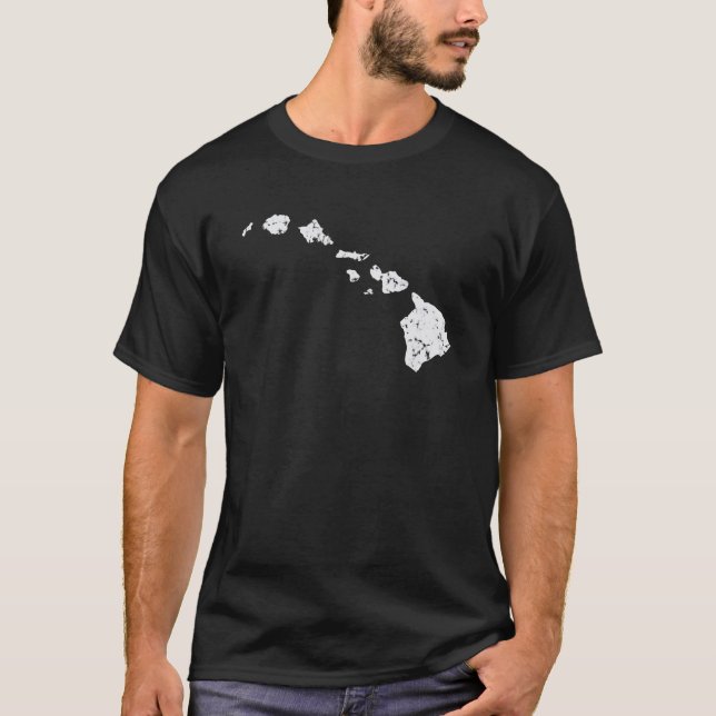 Chaîne de l'île d'Hawaï T-shirt graphique rétro (Devant)