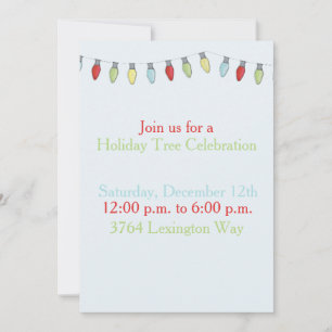 Chaîne de lumières de Noël Invitation modifiable
