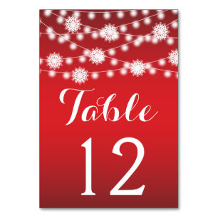 Chaîne de lumières, numéro de table du mariage de 