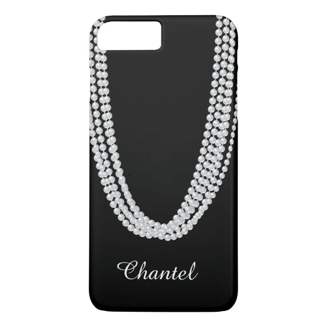 Chaîne de Pearls iPhone 7 Plus Coque en blanc (Dos)