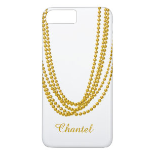 Chaîne de Pearls iPhone 7 Plus Coque en or