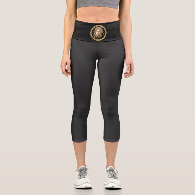 Chaîne d'or Medusa de luxe Capri Leggings (Recto)