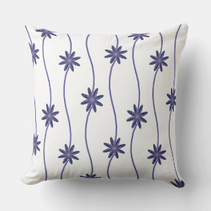 Chaîne Florale Blanche Motif Jeu Oreiller