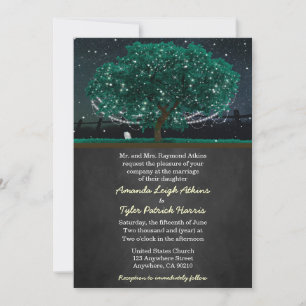 Chaîne Lumière Arbre de chêne Invitations de maria